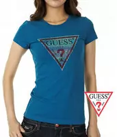 tee shirt mujer guess short sleeve genereux cotton 2013 france sm network blue